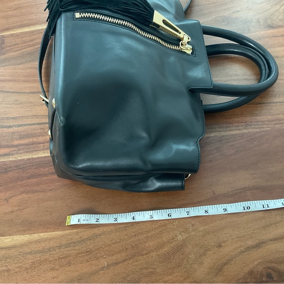 Black Leather Bag with Gold Accent - Brian Atwood - Picture 9 of 9